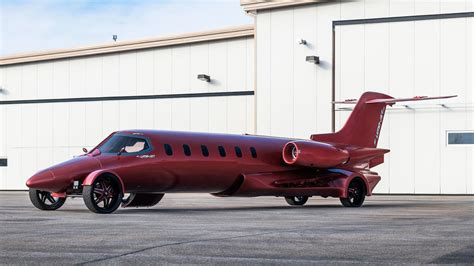 limousine riding jet flying.